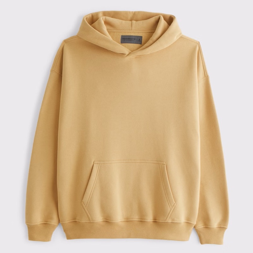 Abercrombie Fitch essential popover hoodie size medium color: Gold/Yellow (nwt)